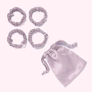 Stoney Clover Lane Silk Scrunchie Set in Purple